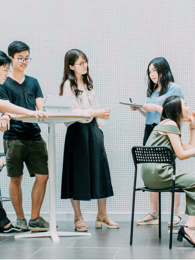 英語研修を受ける様子